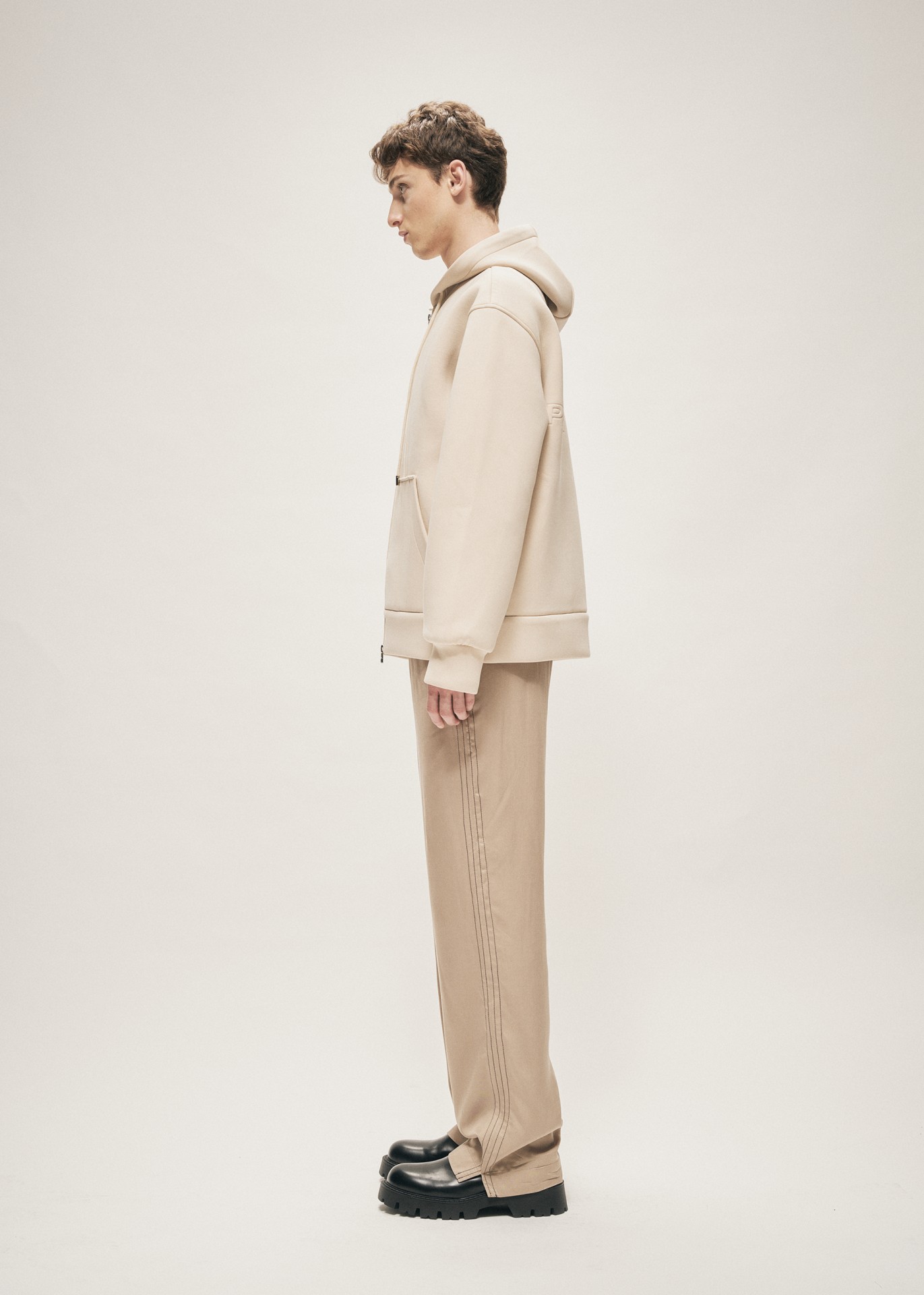 SCUBA HOODED SWEATERSHIRT LIGHT KHAKI