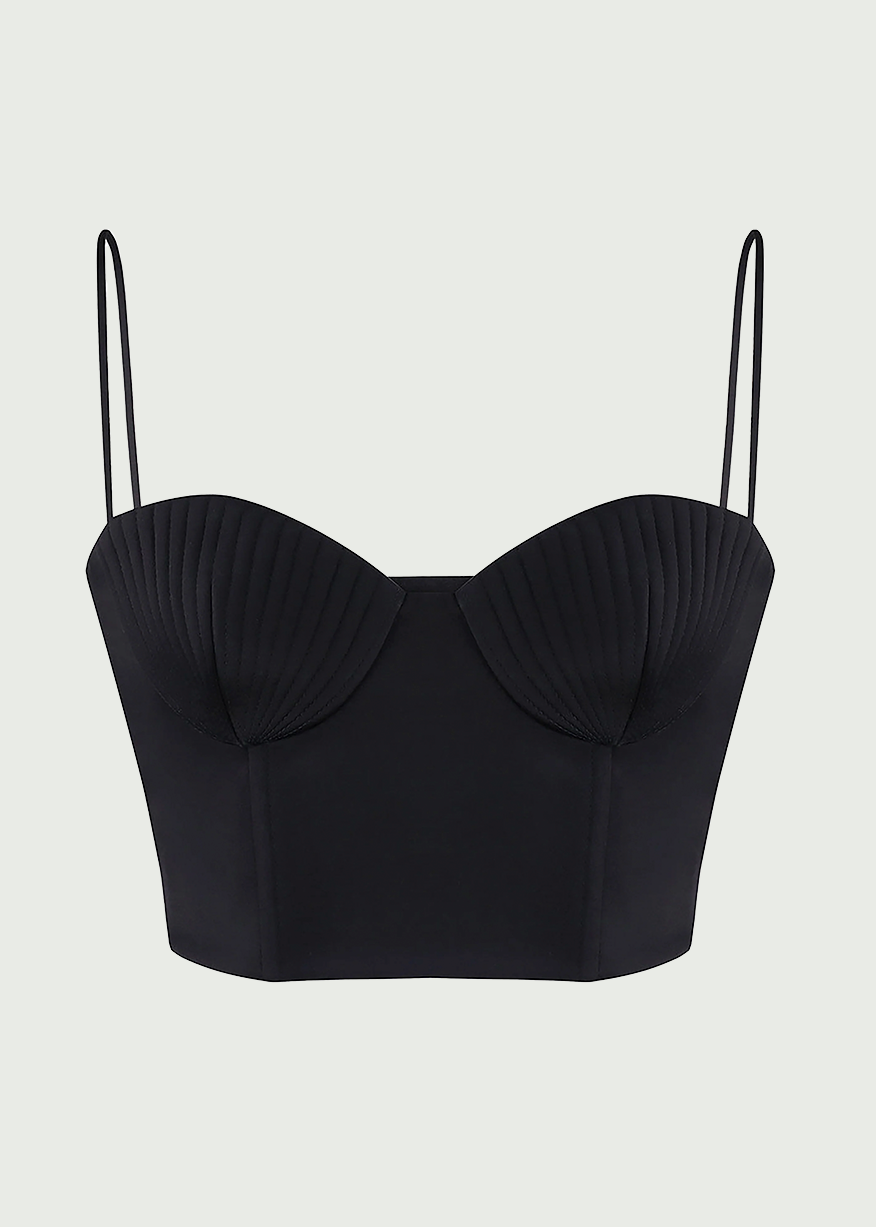 SEASHELL TOP BLACK