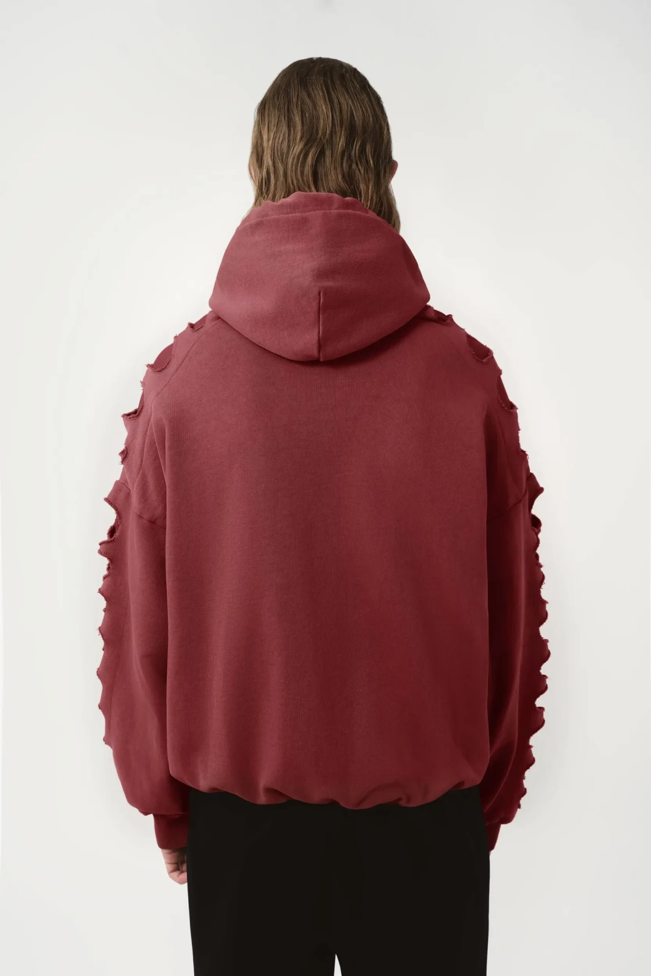 AVAVAV SHOULDERLESS HOODIE CUT- OUT RED