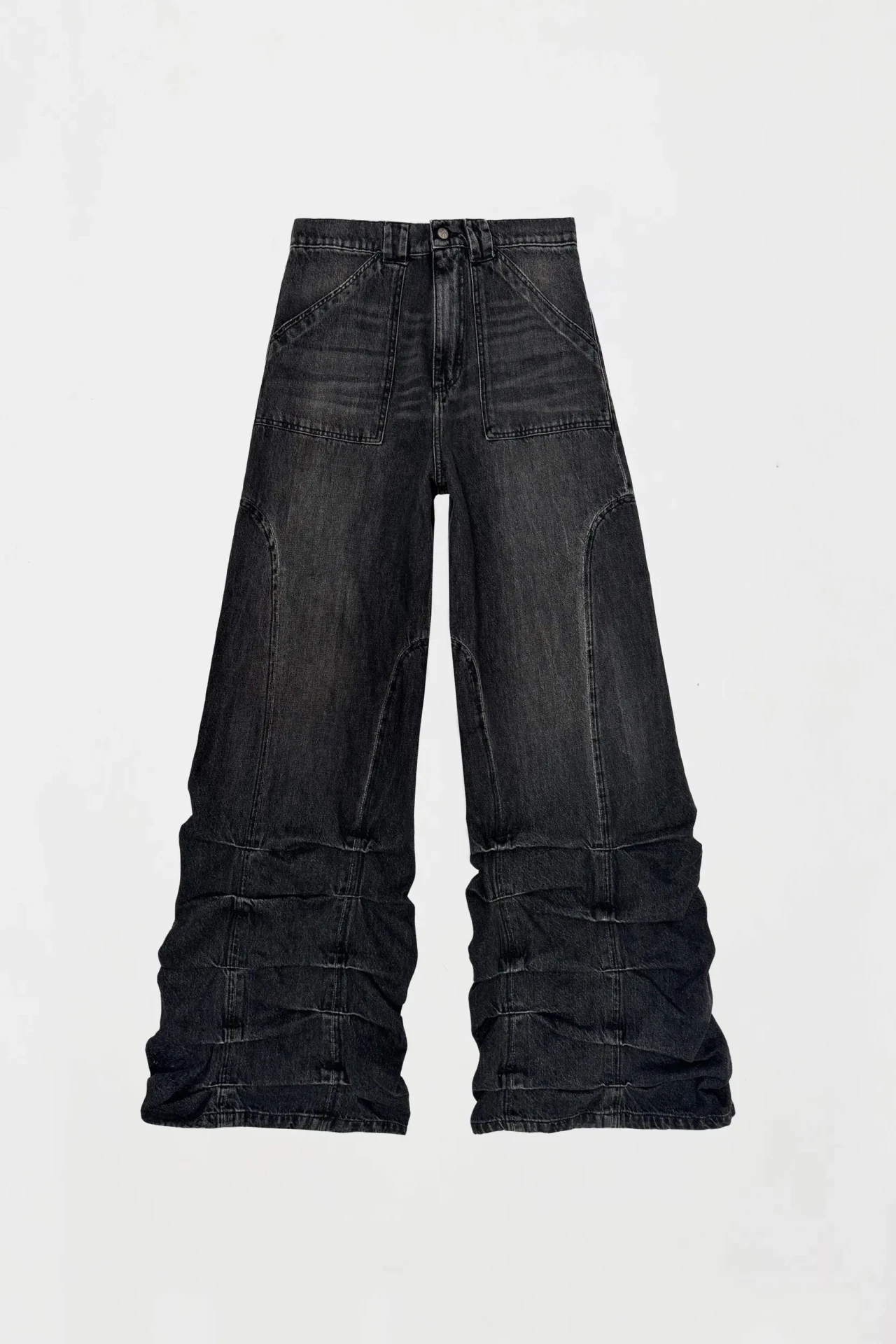 AVAVAV SMOCK DETAILED JEANS IN WASHED BLACK