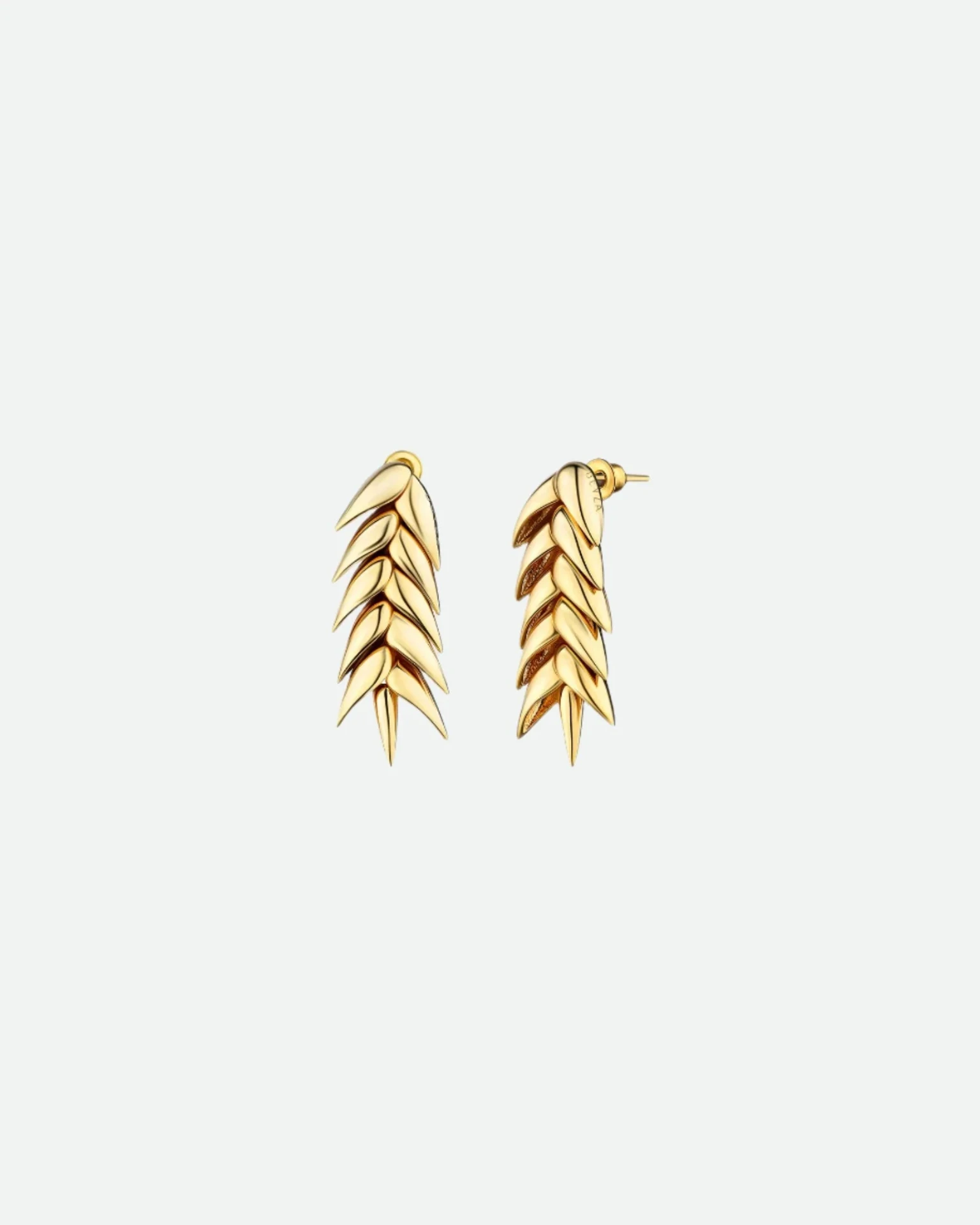 SPIKELET SHORT EARRINGS IN GOLD AW25