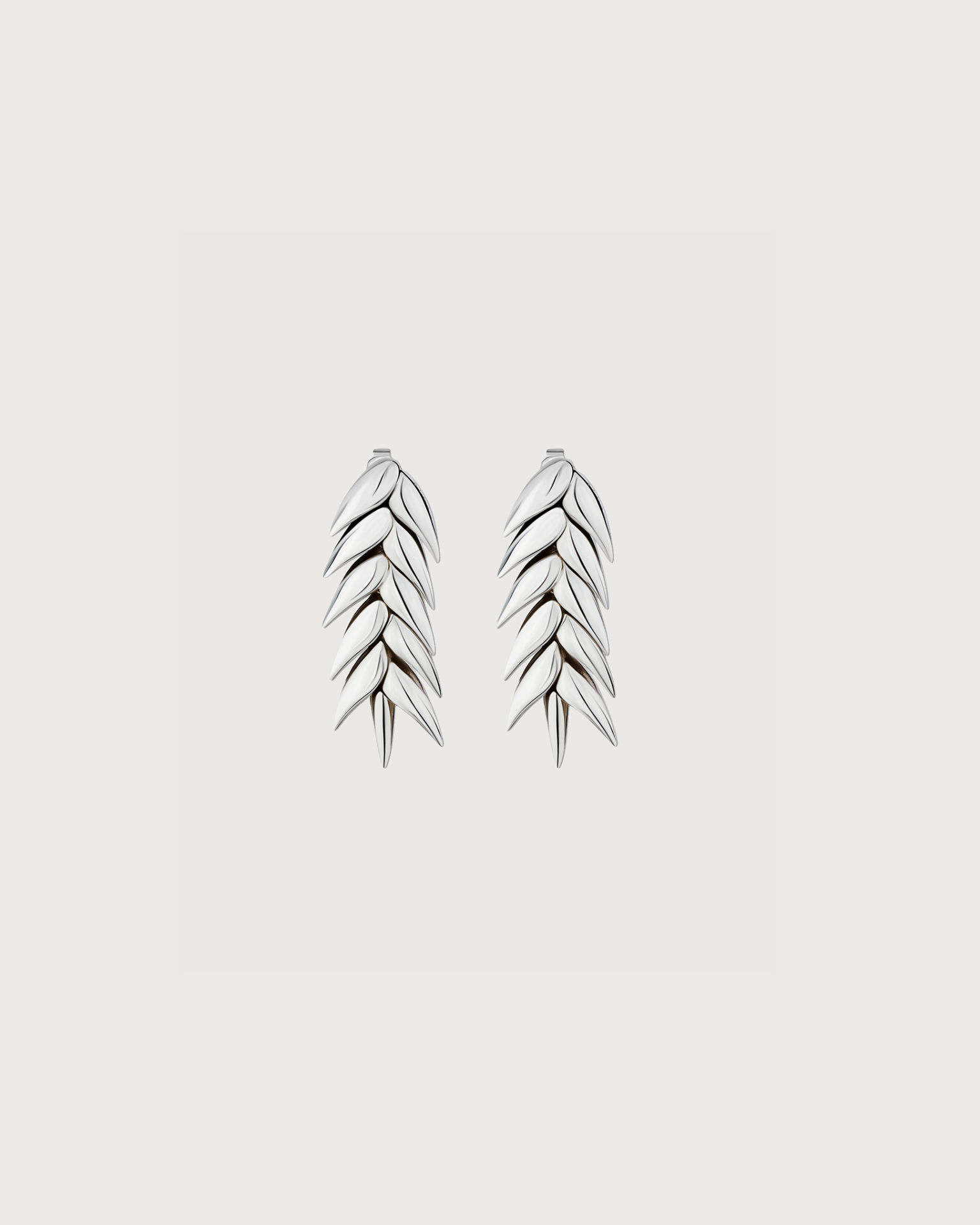 SPIKELET SHORT EARRINGS IN SILVER