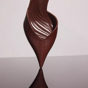 DARK BROWN LEATHER FANG 55 PUMP