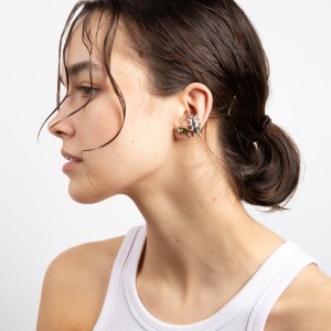 MINI SPIKE ALIEN OLIVE EAR CUFF S.LEFT. GD