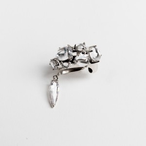 BLOWN CHARM EAR CUFF CLEAR SR - RH 