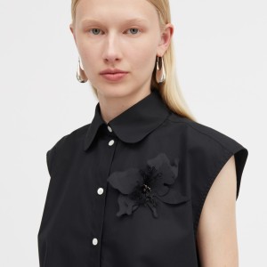 ATELIER AMANDA BROCHE BLACK QUARTZ