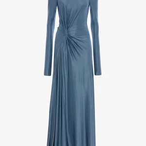 LONG SLEEVE TWIST DETAIL GOWN 