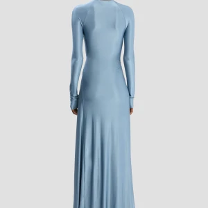 LONG SLEEVE TWIST DETAIL GOWN 