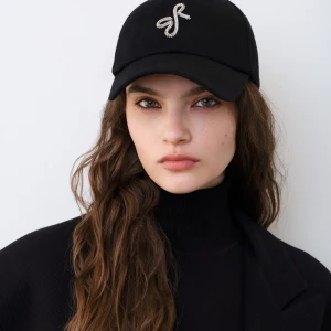  RUSLAN BAGINSKIY CRYSTAL-EMBELLISHED BASEBALL CAP IN BLACK