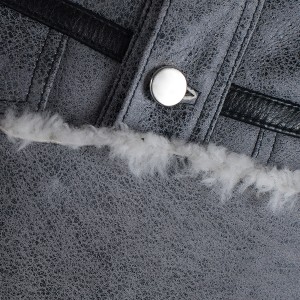 VINTAGE OVERSIZED JACKET IN SHEARLING IN GREY