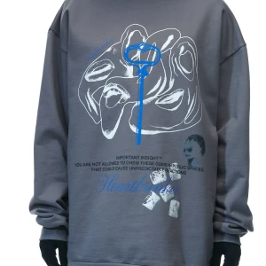 SWEATSHIRT “HEARTBREAKER” IN GREY