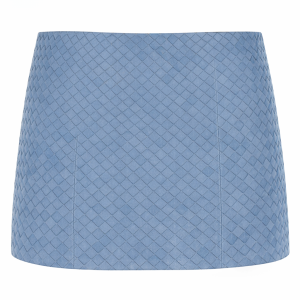 KENDRA SKIRT IN BLUE SUEDE