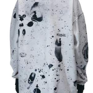 HOODIE “BLACK AND WHITE MELANGE”