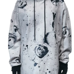 HOODIE “BLACK AND WHITE MELANGE”