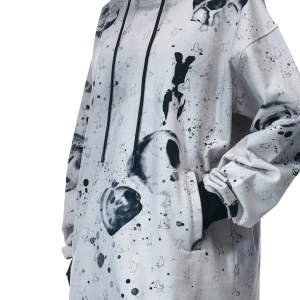 HOODIE “BLACK AND WHITE MELANGE”