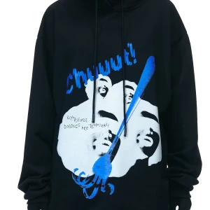 HOODIE “TEMPORARY STUFF” IN BLACK