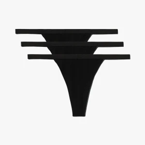 3 X STRING THONG BLACK