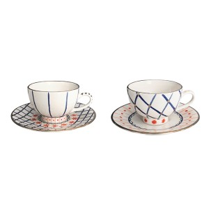 SET OF TWO TEA CUPS MULTI