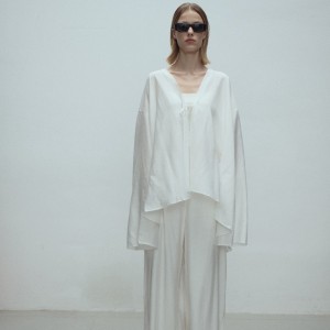 AMANI WIDE LEG TROUSERS OAT