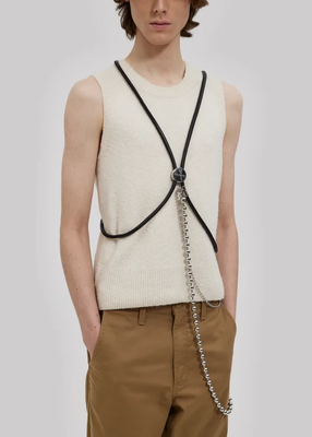 BACKPACK HARNESS IN BLACK AND SILVER