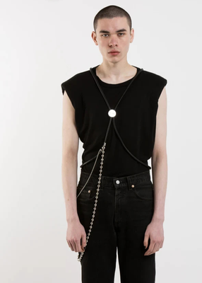 BACKPACK HARNESS IN BLACK AND SILVER