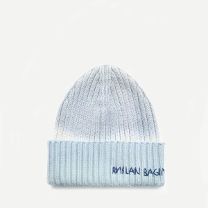 BEANIE HAT CREAM/BLUE 