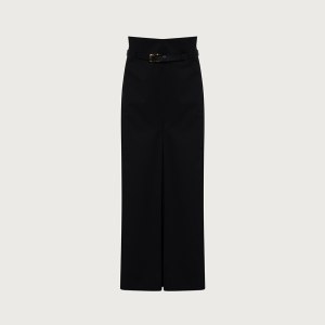 BELTED SQUARE CULOTTES BLACK