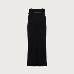 BELTED SQUARE CULOTTES BLACK