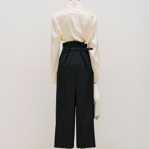 BELTED SQUARE CULOTTES BLACK