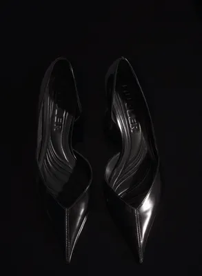 BLACK LEATHER FANG 55 PUMP 