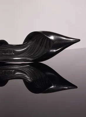 BLACK LEATHER FANG 55 PUMP 