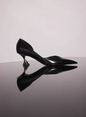 BLACK LEATHER FANG 55 PUMP 