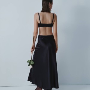 BLACK SILK ORIGAMI TOP