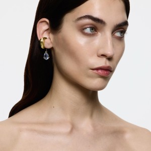 BLOWN DROP EAR CUFF - SKY TOPAZ  GOLD VERMEIL