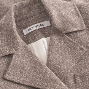 CALLIE STRUCTURE WOOL BLEND CINNAMON MELANGE