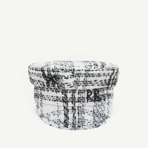 CHECK BAKER BOY CAP IN BLACK/WHITE