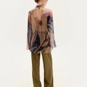 CHIFFON BLOUSE IN ABSTRACT PRINT