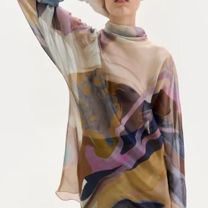 CHIFFON BLOUSE IN ABSTRACT PRINT