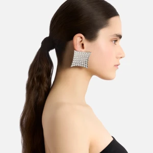 CHUNK EARRINGS LARGE PAVE