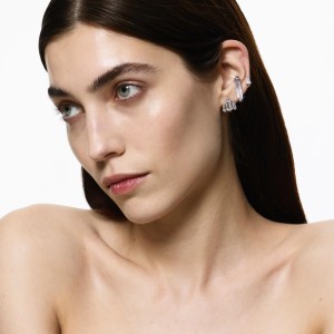 CLEAR FANTASY CRYSTALLISED EAR SET IN SILVER