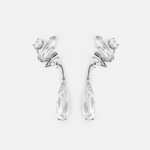CLEAR MIXED HYBRYD DROP EAR CUFF SET 