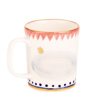 SET OF 2 COFFEE MUGS AND SAUCERS VESNA MULTI