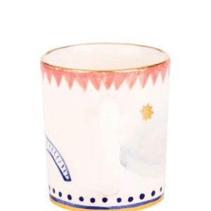 SET OF 2 COFFEE MUGS AND SAUCERS VESNA MULTI