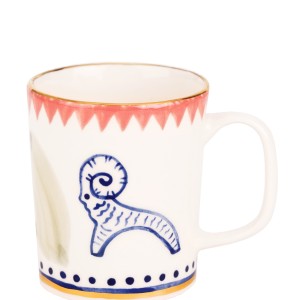 SET OF 2 COFFEE MUGS AND SAUCERS VESNA MULTI