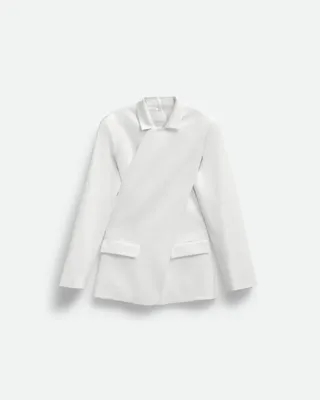 CROSSED JACKET IN WHITE