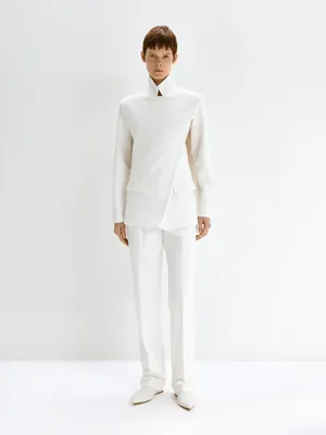 CROSSED JACKET IN WHITE