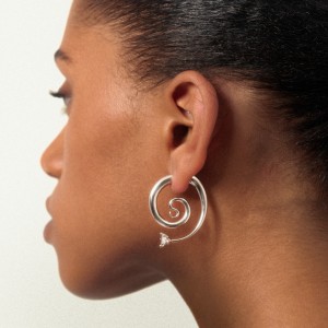 DIAMANTI SERPENT PIERCINGS IN SILVER