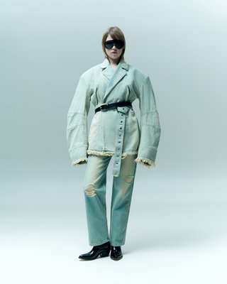 FADED HOURGLASS DENIM JACKET 