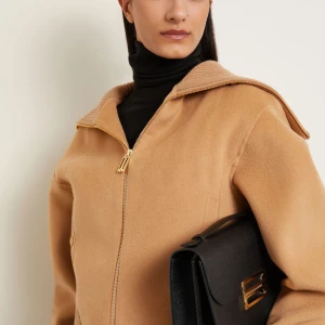 DOUBLE FACED BOMBER JACKET IN CAMEL