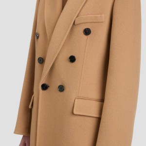 DOUBLE FACED OVERCOAT IN CAMEL 